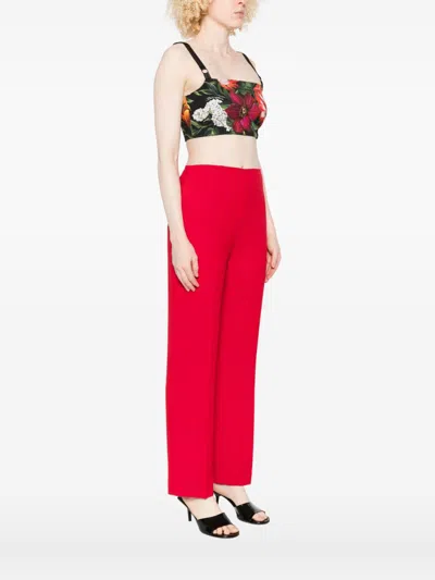 Dolce & Gabbana Floral Print Cropped Dress With Adjustable Straps