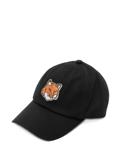Maison Kitsuné Fox Head Cotton Baseball Cap