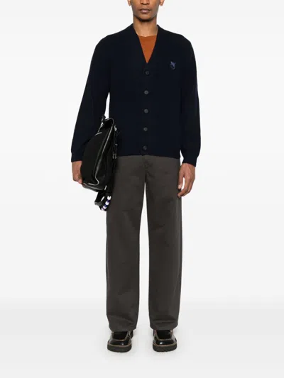 Maison Kitsuné Bold Fox Head Wool Cardigan