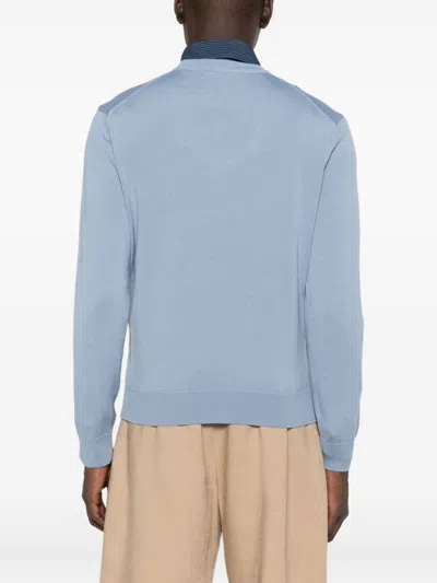 Maison Kitsuné Fox Head-patch Sweatshirt In Blue