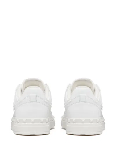 Valentino Garavani Premium Calf Leather Sneakers With Rockstud Detailing