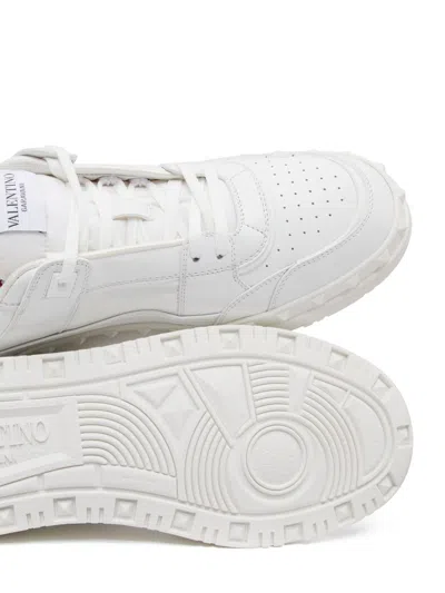 Valentino Garavani Premium Calf Leather Sneakers With Rockstud Detailing