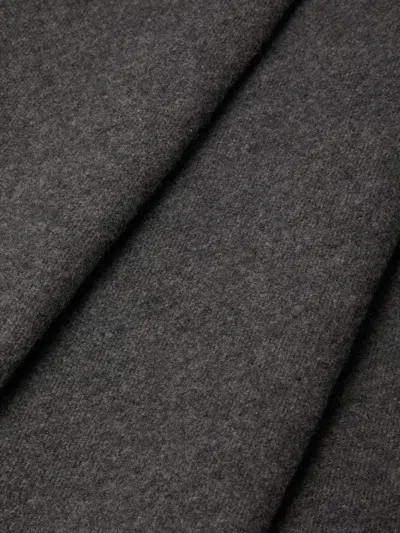 Valentino Iconographic Wool And Silk Blend Poncho In Gray