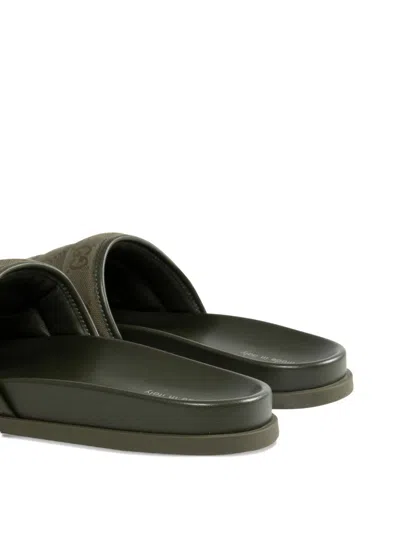 Gucci Green Shoes Sandals In Gray