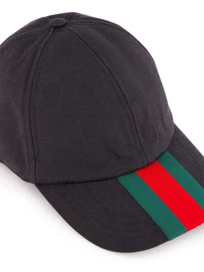 Gucci Men Original Gg Canvas Baseball Hat In Black