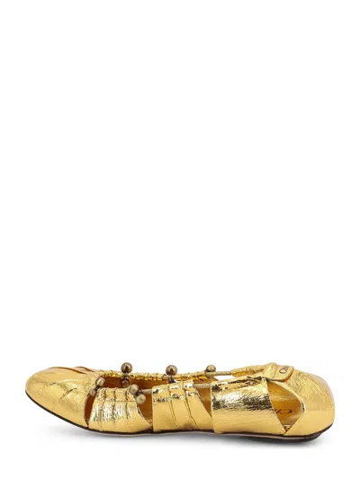 Chloé Metallic Gold Ballerina