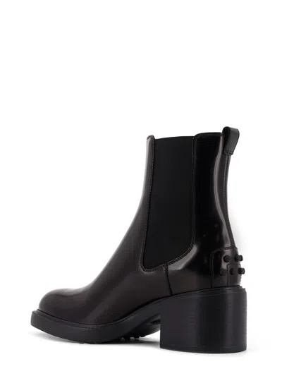 Tod's Stivaletti In Pelle Nera  Donna In Black