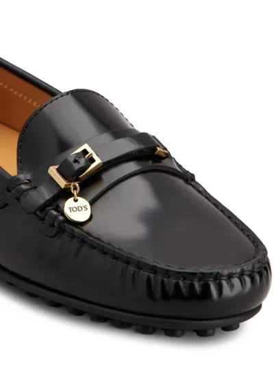 Tod's Women's City Gommino Leather Loafers In Black