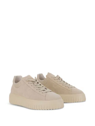 Hogan Pre H-stripes Leather Sneakers In Neutral