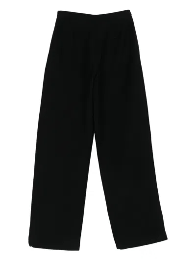 Emporio Armani High-rise Wide-leg Cotton-blend Trousers