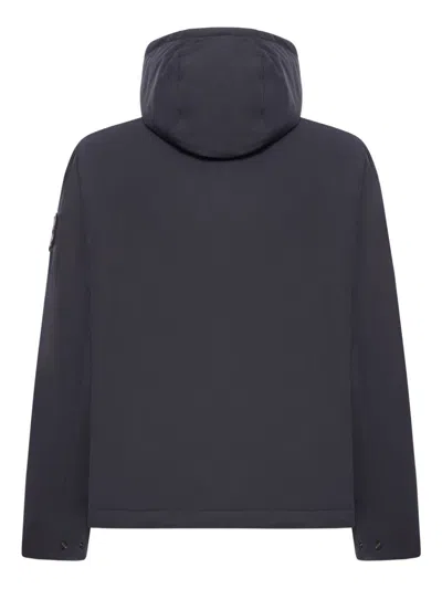 Stone Island Padded Jacket With Hood And Drip-proof In Black