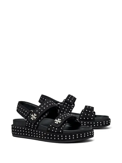 Tory Burch Kira Studded Suede Sports Sandals In Multicolor