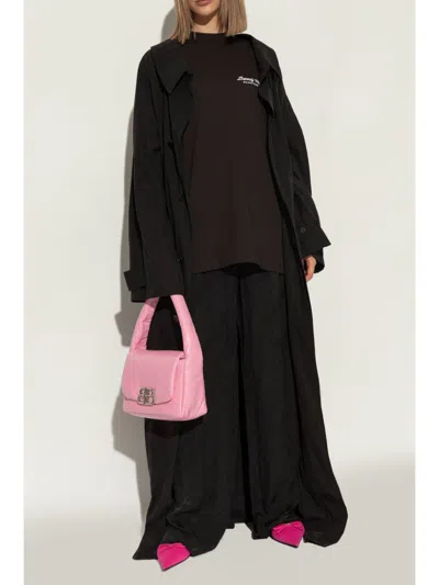 Balenciaga Bow Detailing Pointed Toe Sandals In Pink