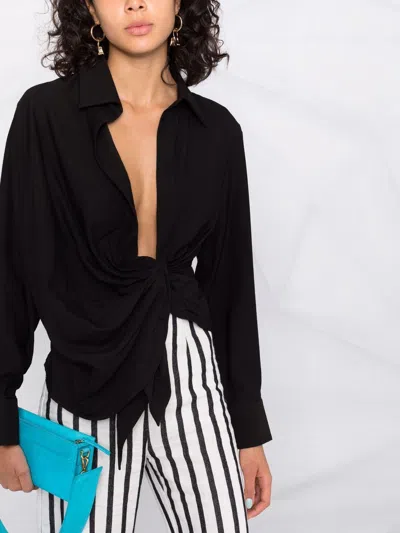 Jacquemus Black La Chemise Bahia Long-sleeve Shirt In Black