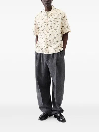 Jacquemus Relaxed Fit Floral Print Shirt In Neutral