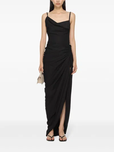 Jacquemus Women La Robe Saudade Longue Dress In Black