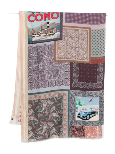 Pierre-louis Mascia Pierre Louis Mascia Lago Di Como Silk Printed Scarf
