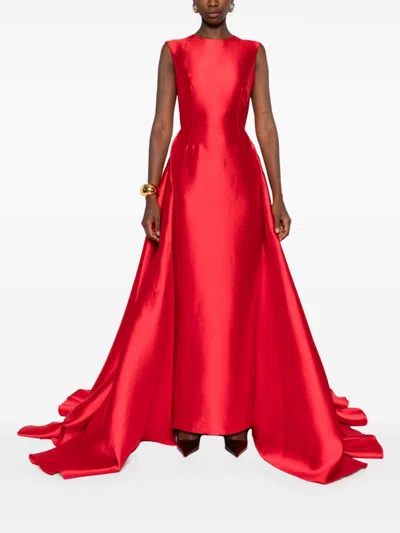 Solace London Larsen Gown In Red