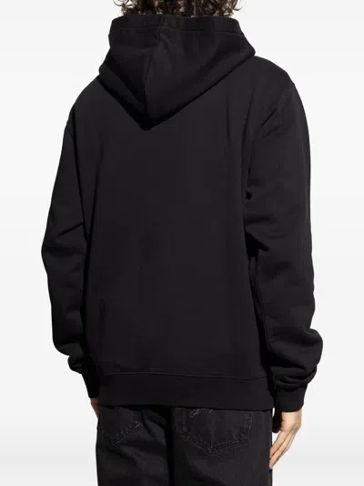 Jacquemus Hooded Long Sleeve Knitwear With Ribbed Cuffs In Black