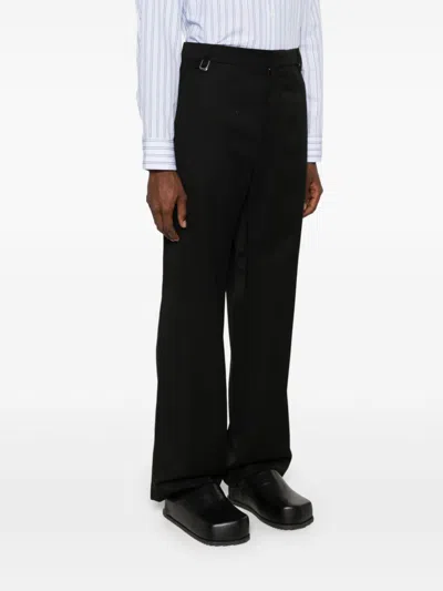 Jacquemus Luxurious Virgin Wool Trousers In Black