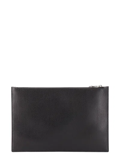 Alexander Mcqueen Leather Clutch With Mcqueen Graffiti Logo