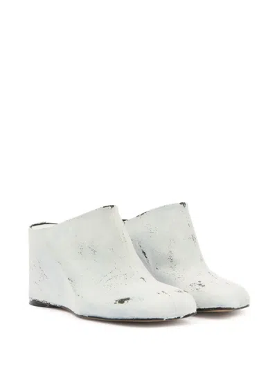 Mm6 Maison Margiela Mm6 By Maison Margiela Leather Mules In White