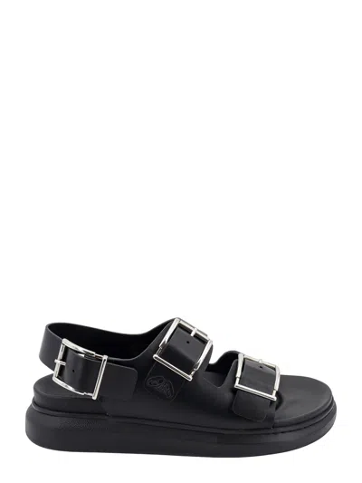 Alexander Mcqueen Alexander Mc Queen Black Leather Sandal