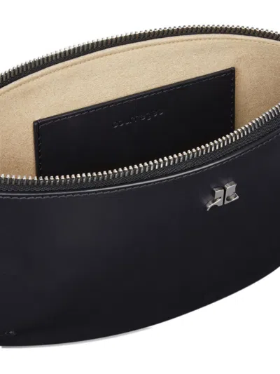 Courrèges Courreges Women Holy Eclipse Leather Shoulder Bag In Black