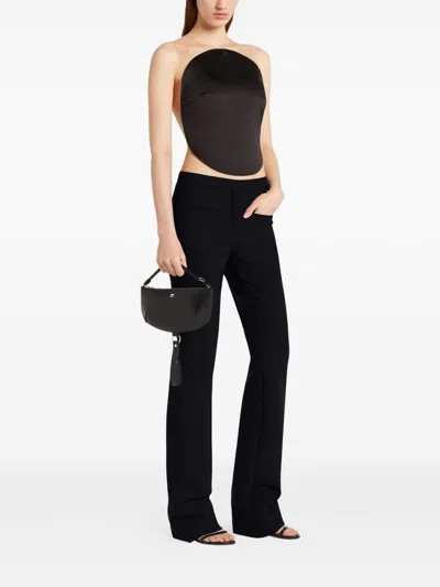 Courrèges Courreges Women Holy Eclipse Leather Shoulder Bag In Black