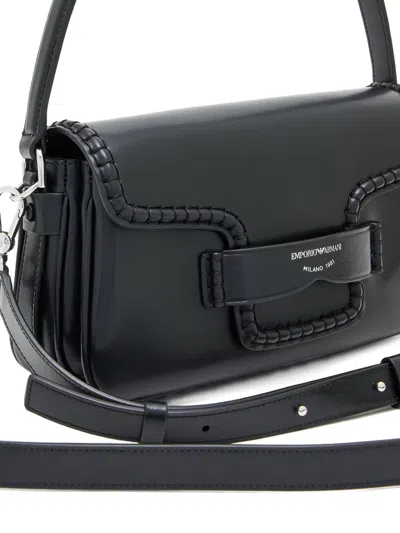 Emporio Armani Logo-detailing Shoulder Bag In Black
