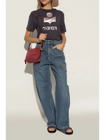 Isabel Marant Studded Design Suede Leather Sandals In Blue