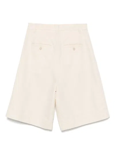 Filippa K Linen And Cotton Blend Shorts In White
