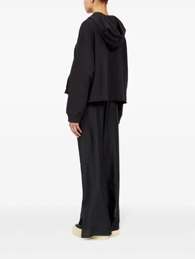 Mm6 Maison Margiela Mm6 By Maison Margiela Relaxed-fit Cotton Hoodie With Adjustable Drawstring In Black