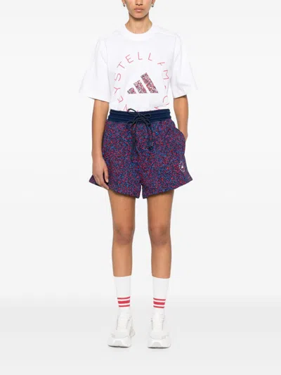 Adidas By Stella Mccartney Adidas By Stella Mc Cartney Logo Cotton Shorts In Purple