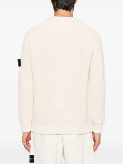 Stone Island Wool Blend Sweatshirt With Iconic Logo Patch And Timeless Design