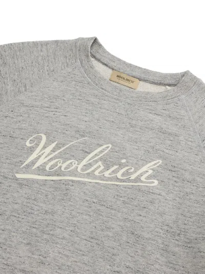 Woolrich Crew Neck Knitwear Sweatshirt In Gray