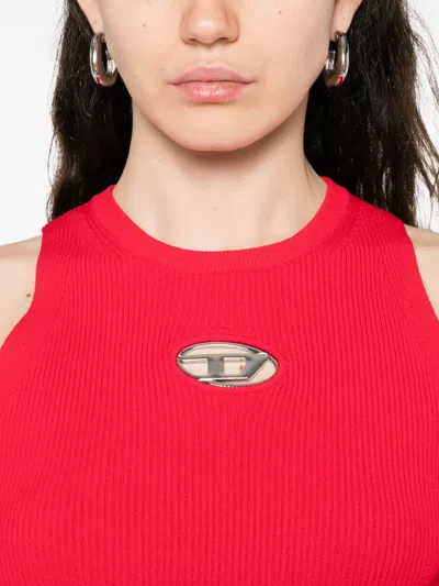 Diesel Logo Tank Top In Red