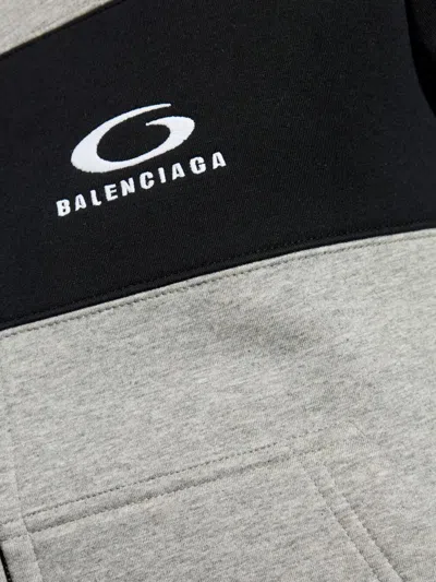 Balenciaga Gray/black Loop Sports Icon Sweatshirt In Gray