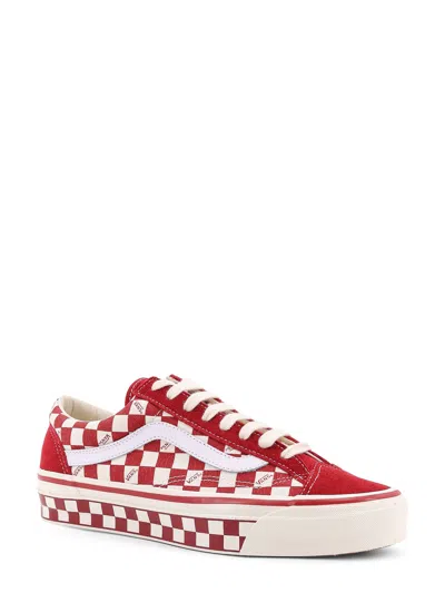 Vans Lx Old Skool 36 Low-top Canvas Sneakers With Suede Inserts In Red