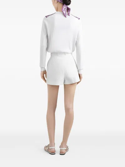 Dolce & Gabbana Women Maiolica Print Silk Cardigan In White