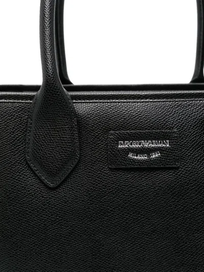 Emporio Armani Medium Tote Bag In Black