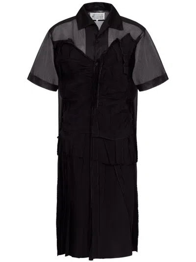Maison Margiela Midi Polo Dress In Black