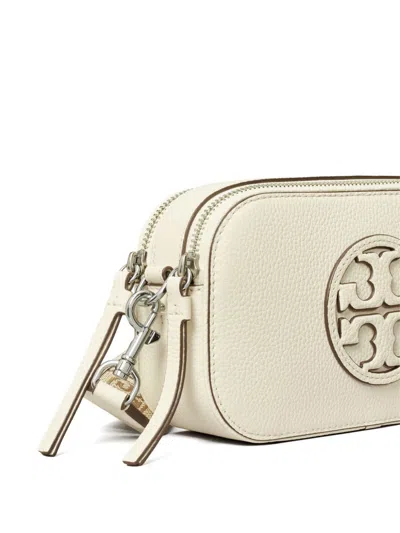 Tory Burch Miller Ivory Leather Mini Crossbody Bag In White