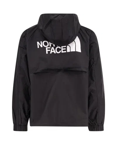 The North Face Embroidered-logo Hooded Jacket In Black
