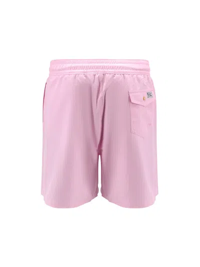 Polo Ralph Lauren Nylon Swim Trunk With Logo Embroidery In Purple