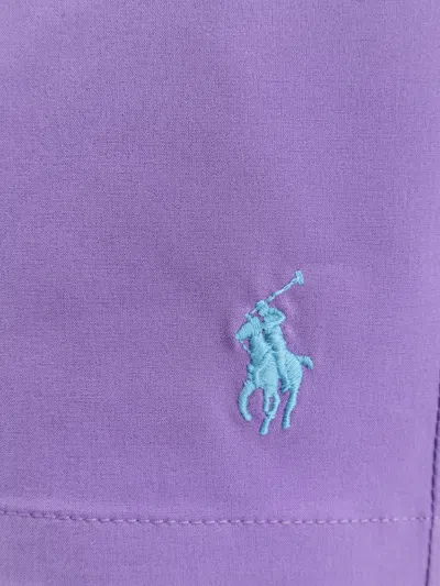 Polo Ralph Lauren Nylon Swim Trunk With Logo Embroidery In Purple
