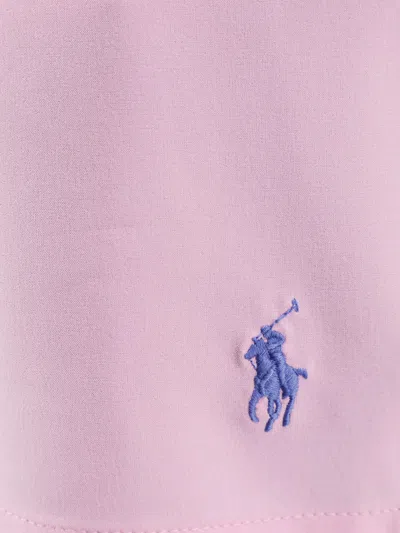 Polo Ralph Lauren Nylon Swim Trunk With Logo Embroidery In Purple