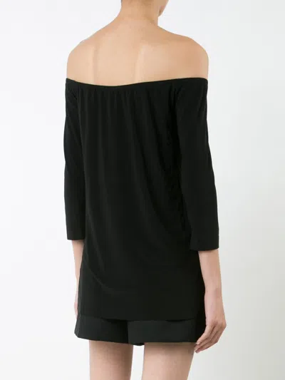 Norma Kamali Off Shoulder Jersey Top In Black
