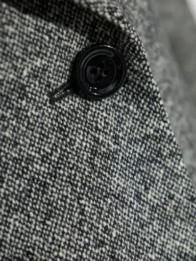 Dolce & Gabbana Tweed Jacket With Flap Pockets And Peak Lapels In Gray
