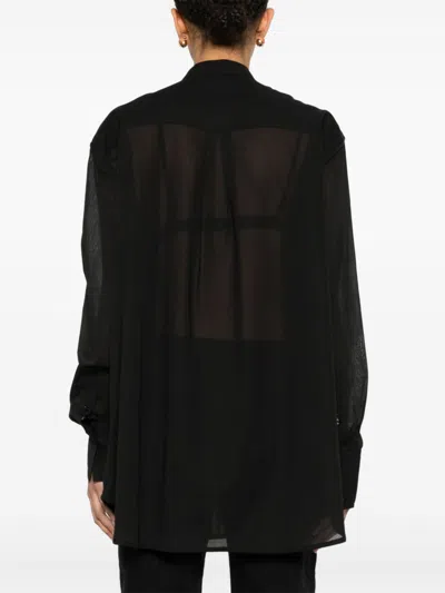 Totême Toteme Women Stand-up Collar Blouse In Black